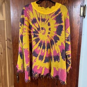 Magnolia Pearl Yellow and Pink Knit Sweater. One of a kind. Never worn